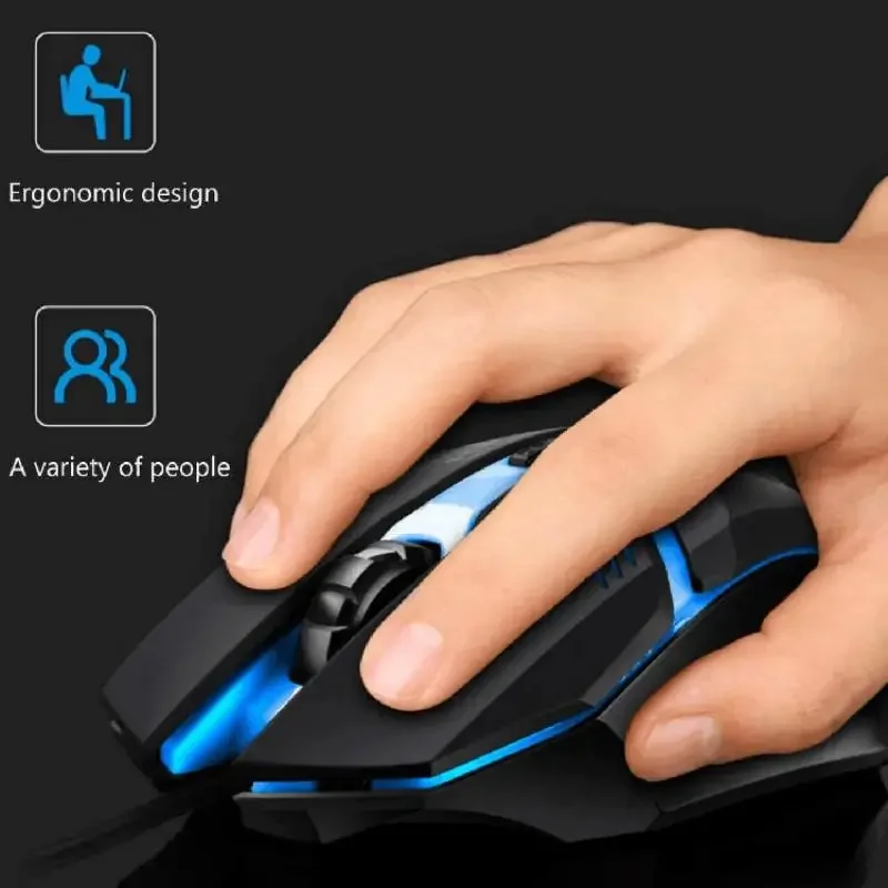 Último ratón para juegos ergonómico de alta calidad, adecuado para computadoras de escritorio y portátiles, ratón retroiluminado USB RGB de 4 botones Último ratón para juegos ergonómico de alta calidad, adecuado para computadoras de escritorio y portátiles, ratón retroiluminado USB RGB de 4 botones