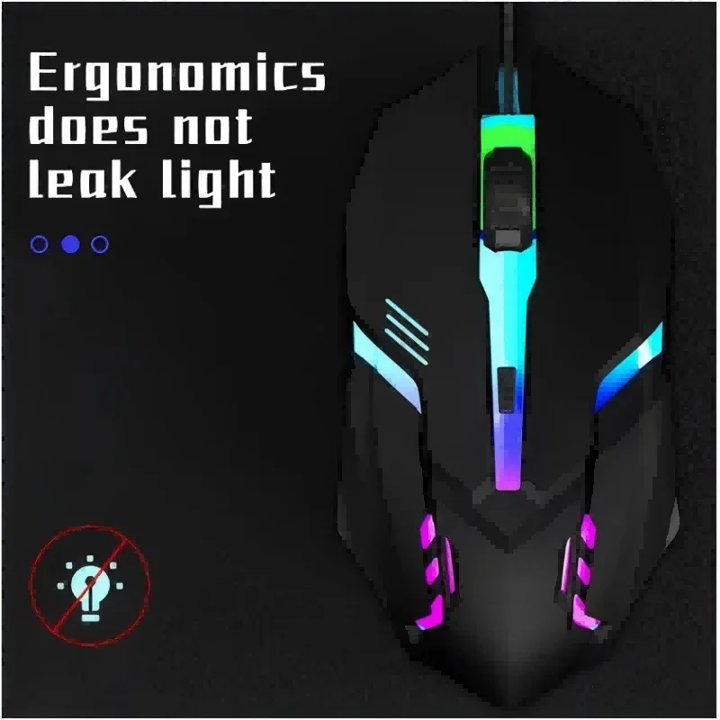 Último ratón para juegos ergonómico de alta calidad, adecuado para computadoras de escritorio y portátiles, ratón retroiluminado USB RGB de 4 botones Último ratón para juegos ergonómico de alta calidad, adecuado para computadoras de escritorio y portátiles, ratón retroiluminado USB RGB de 4 botones