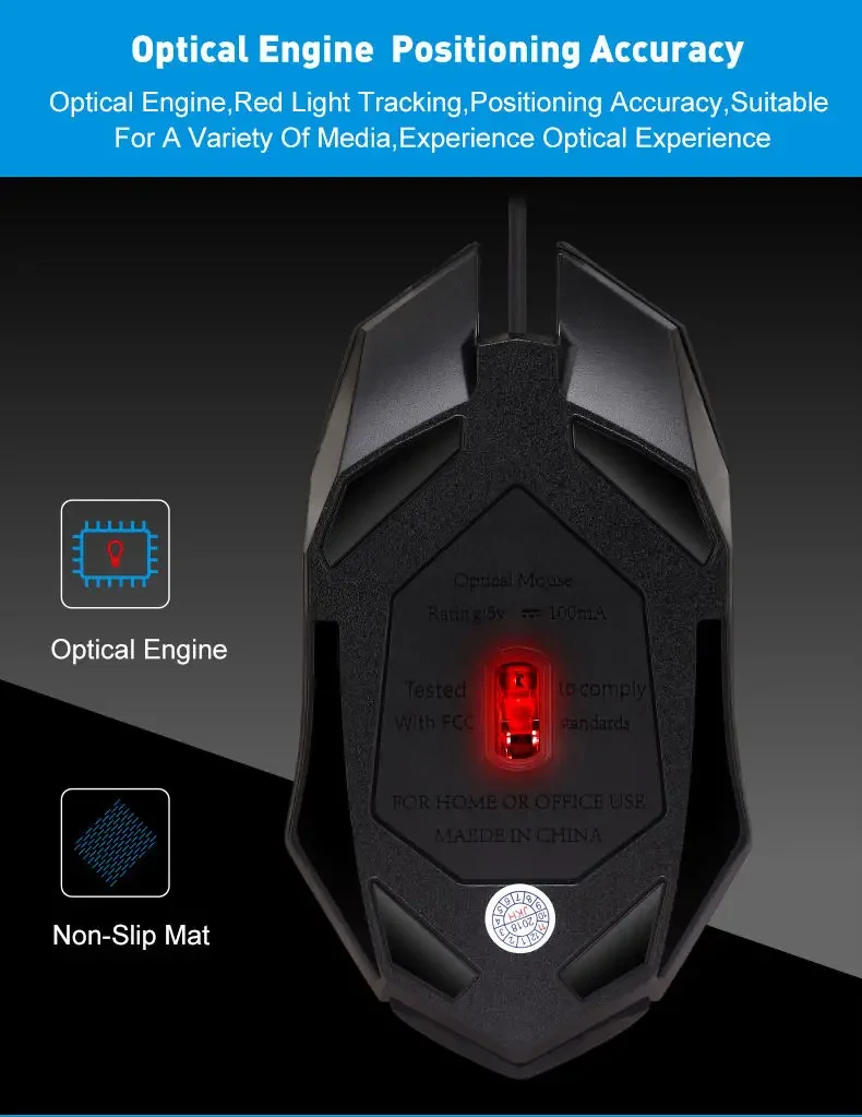 &Uacute;ltimo rat&oacute;n para juegos ergon&oacute;mico de alta calidad, adecuado para computadoras de escritorio y port&aacute;tiles, rat&oacute;n retroiluminado USB RGB de 4 botones