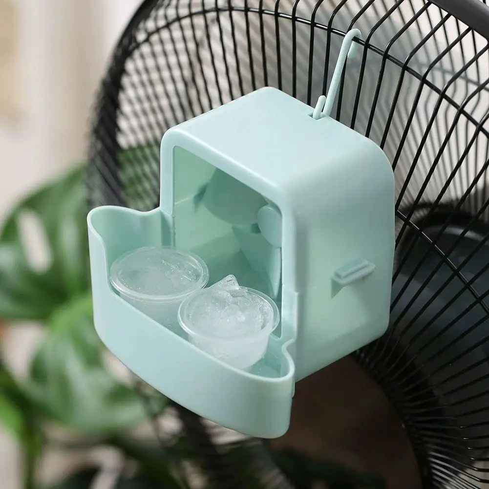 Ventilador de refrigeraci&oacute;n el&eacute;ctrico colgante con 4 tazas de hielo, adaptador de enfriamiento por niebla, soporte para hielo colgante, ventilador de suelo para refrigeraci&oacute;n r&aacute;pida del hogar