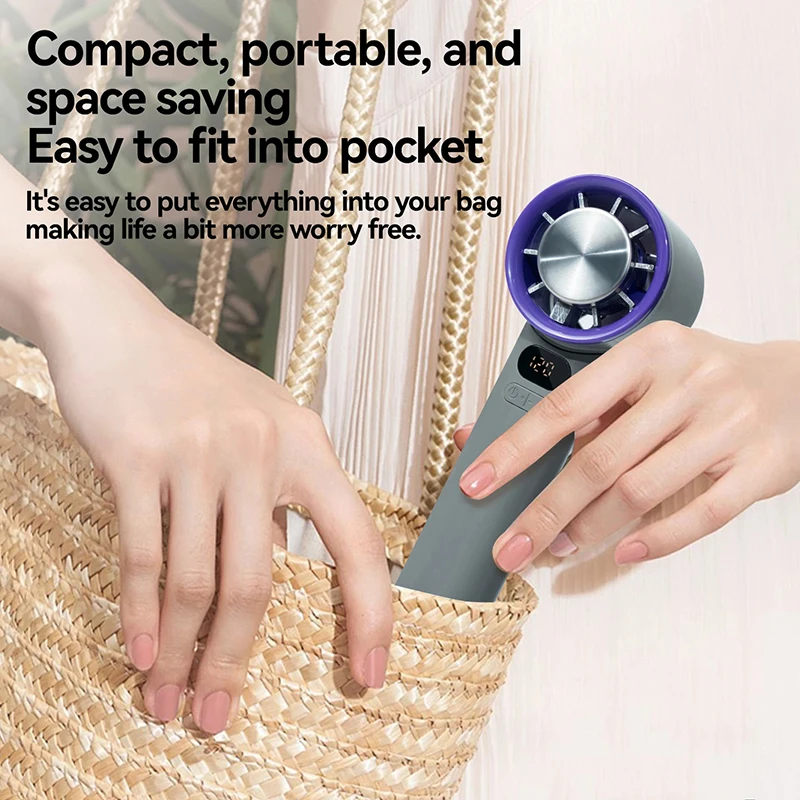 Mini ventilador port&aacute;til de 120 velocidades, ventiladores de escritorio sin aspas, refrigeraci&oacute;n instant&aacute;nea recargable con modo de hielo para hombres y mujeres, nuevo