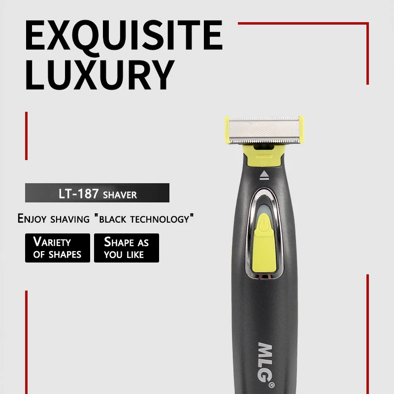 Afeitadora el&eacute;ctrica para cara y cuerpo para hombres, recortadora de barba y cuerpo lavable, m&aacute;quina de afeitar el&eacute;ctrica con bola seca y h&uacute;meda, recargable