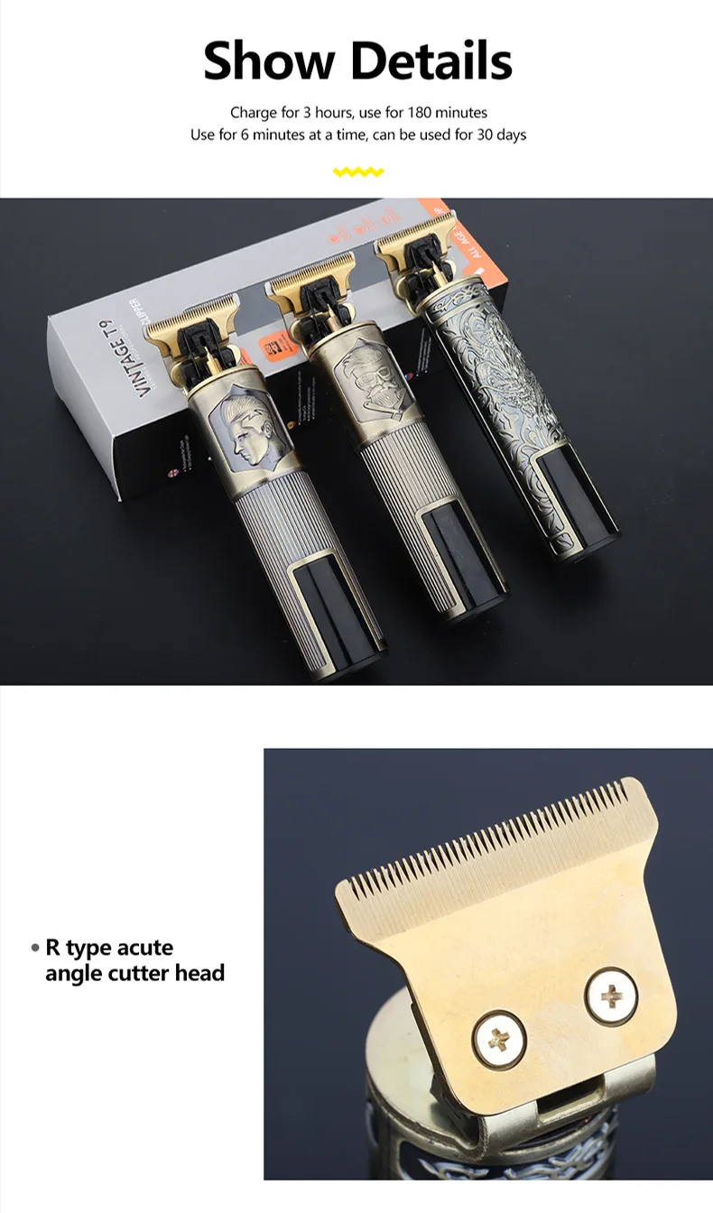 Cortadora de pelo HIENA T9, cortadora de pelo profesional para peluquero, cortadora el&eacute;ctrica con pantalla led, cortadora de pelo de Buda drag&oacute;n de gran potencia