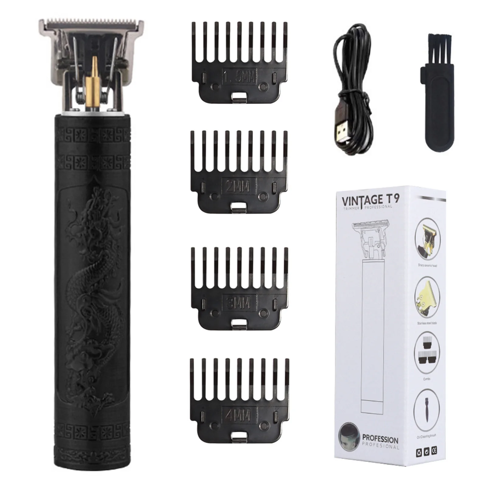 Cortadora de pelo HIENA T9, cortadora de pelo profesional para peluquero, cortadora el&eacute;ctrica con pantalla led, cortadora de pelo de Buda drag&oacute;n de gran potencia