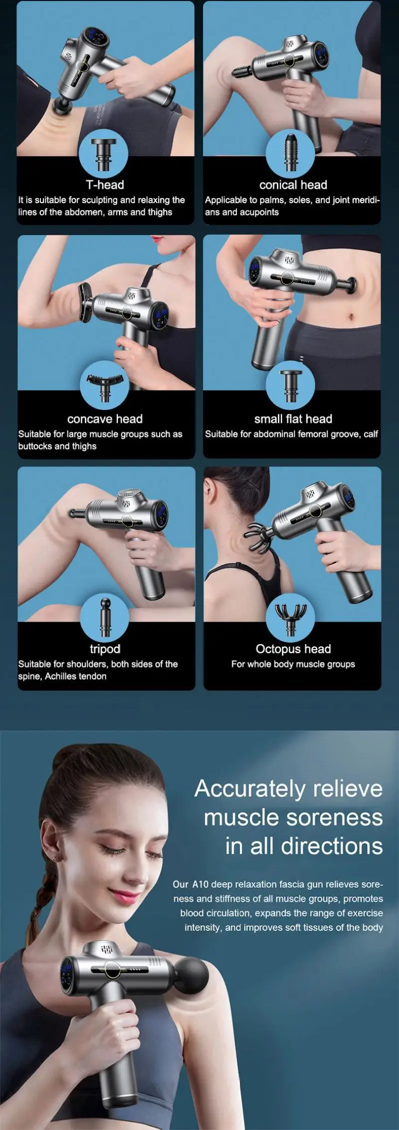 Pistola de Masaje Muscular Profesional de 99 Velocidades, Masajeador para Cuello y Espalda, Instrumento de Masaje, Equipo de Fitness para Dropshipping
