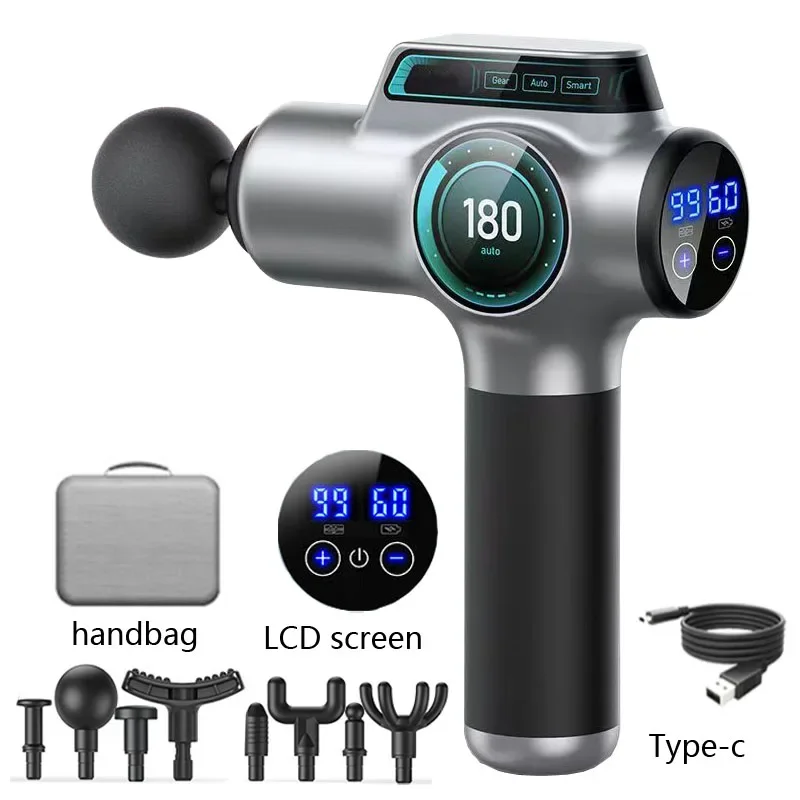 Pistola de Masaje Muscular Profesional de 99 Velocidades, Masajeador para Cuello y Espalda, Instrumento de Masaje, Equipo de Fitness para Dropshipping