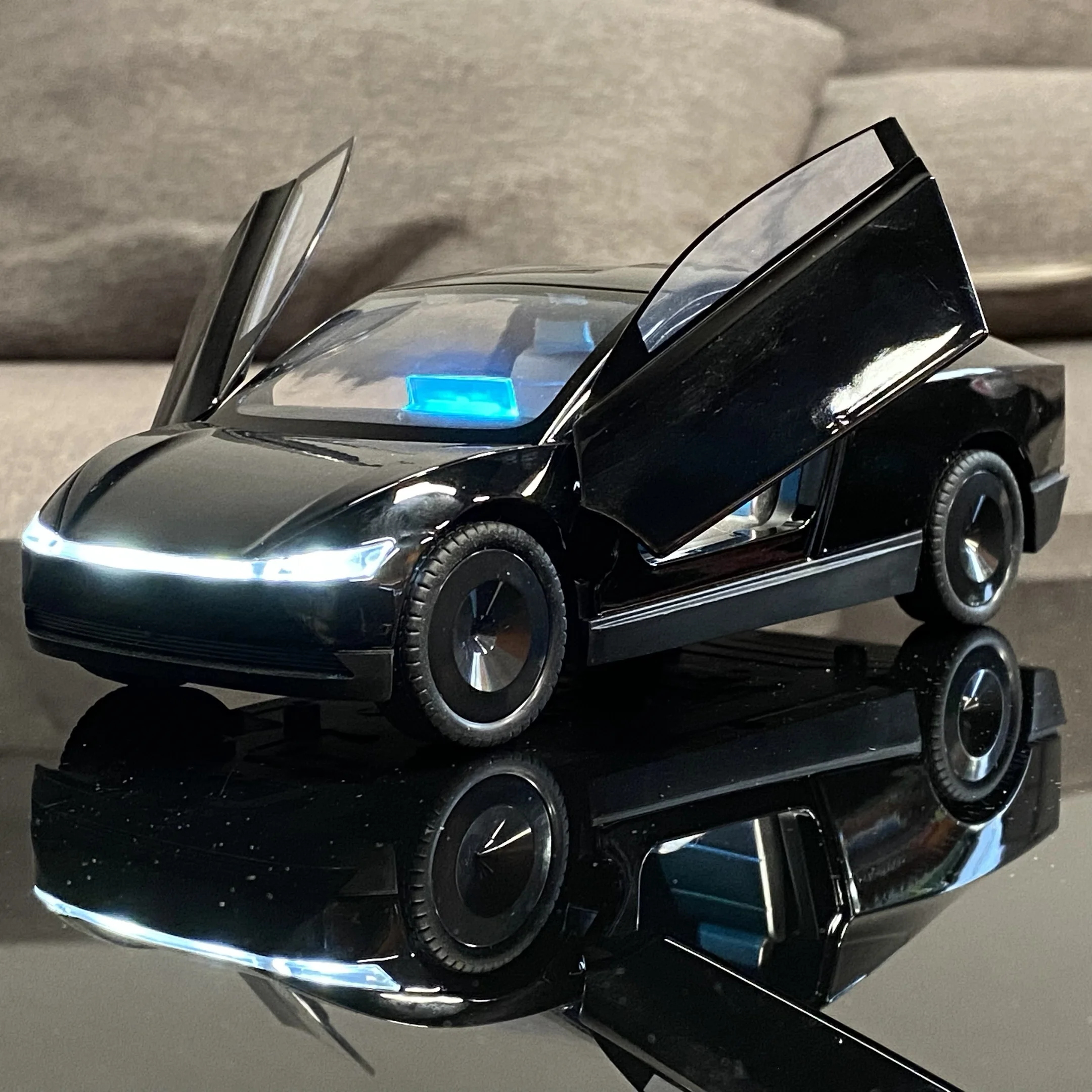 1:24 Cybercab Robotaxi, aleación de Metal, modelo Diecast, sonido de coche y luz, para niños, colección de coches de juguete, decoración de vacaciones 1:24 Cybercab Robotaxi, aleación de Metal, modelo Diecast, sonido de coche y luz, para niños, colección de coches de juguete, decoración de vacaciones
