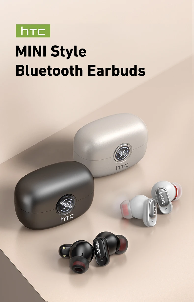 Auriculares Inal&aacute;mbricos Bluetooth HTC NE79 TWS: Auriculares con Traductor IA, Cancelaci&oacute;n de Ruido, Bater&iacute;a de Larga Duraci&oacute;n, Audio Premium