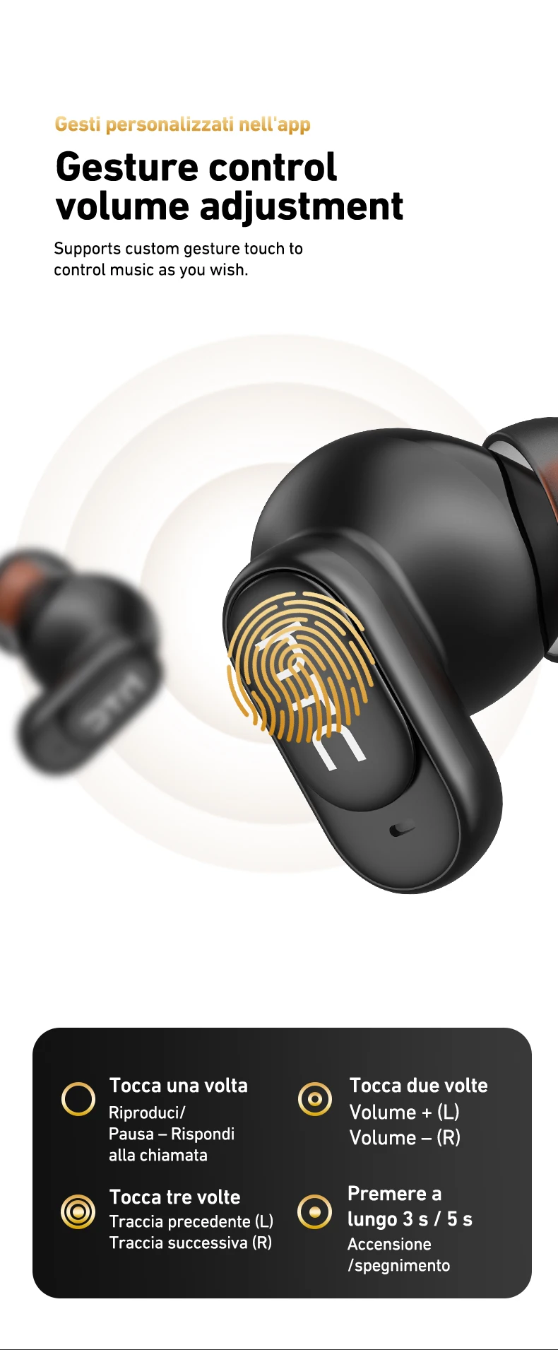Auriculares Inal&aacute;mbricos Bluetooth HTC NE79 TWS: Auriculares con Traductor IA, Cancelaci&oacute;n de Ruido, Bater&iacute;a de Larga Duraci&oacute;n, Audio Premium