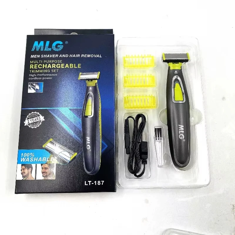 Afeitadora eléctrica MLG para hombres y mujeres, recortadora portátil de cuerpo completo, maquinilla de afeitar con hoja en forma de T USB para barba, axila, lavable Afeitadora eléctrica MLG para hombres y mujeres, recortadora portátil de cuerpo completo, maquinilla de afeitar con hoja en forma de T USB para barba, axila, lavable
