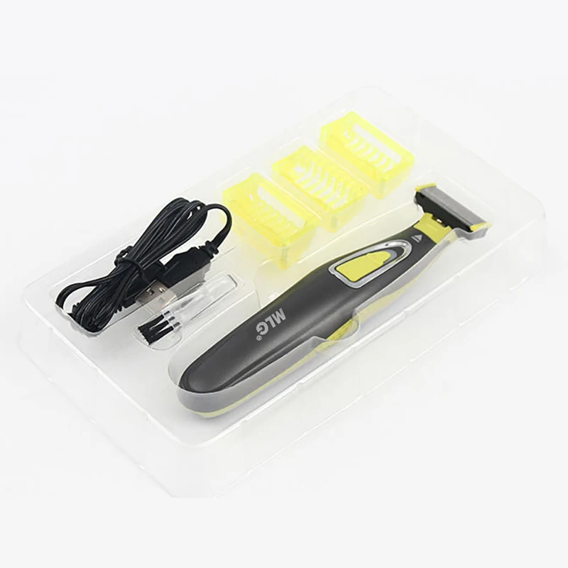 Afeitadora el&eacute;ctrica MLG para hombres y mujeres, recortadora port&aacute;til de cuerpo completo, maquinilla de afeitar con hoja en forma de T USB para barba, axila, lavable