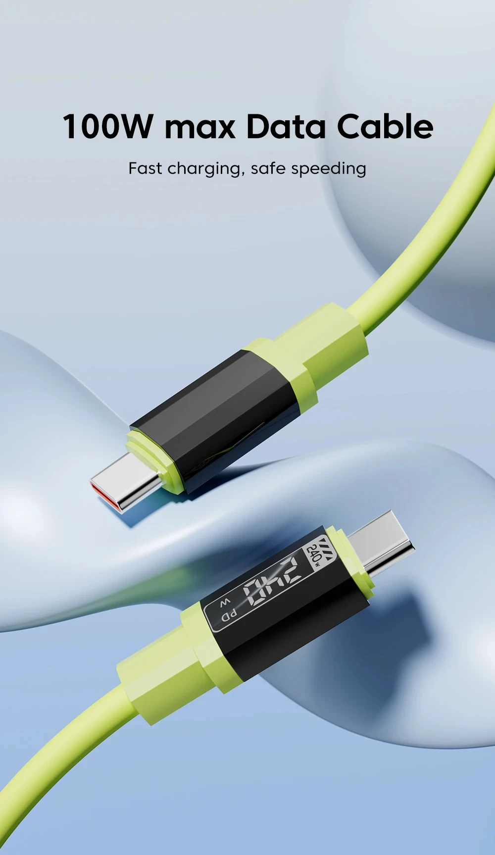 Cable NNBILI 240W PD de tipo C a C, Cable USB C PD de carga r&aacute;pida, Cable de carga para Macbook, Samsung, Xiaomi, Cable USB C de tipo C