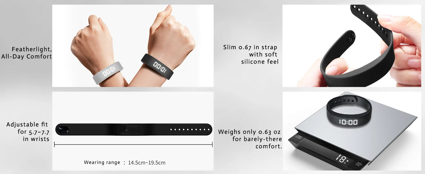 Reloj Inteligente Deportivo para Exteriores con Alarma de Vibraci&oacute;n, Contador de Pasos, Pod&oacute;metro de 24 Horas, Pulsera Recargable