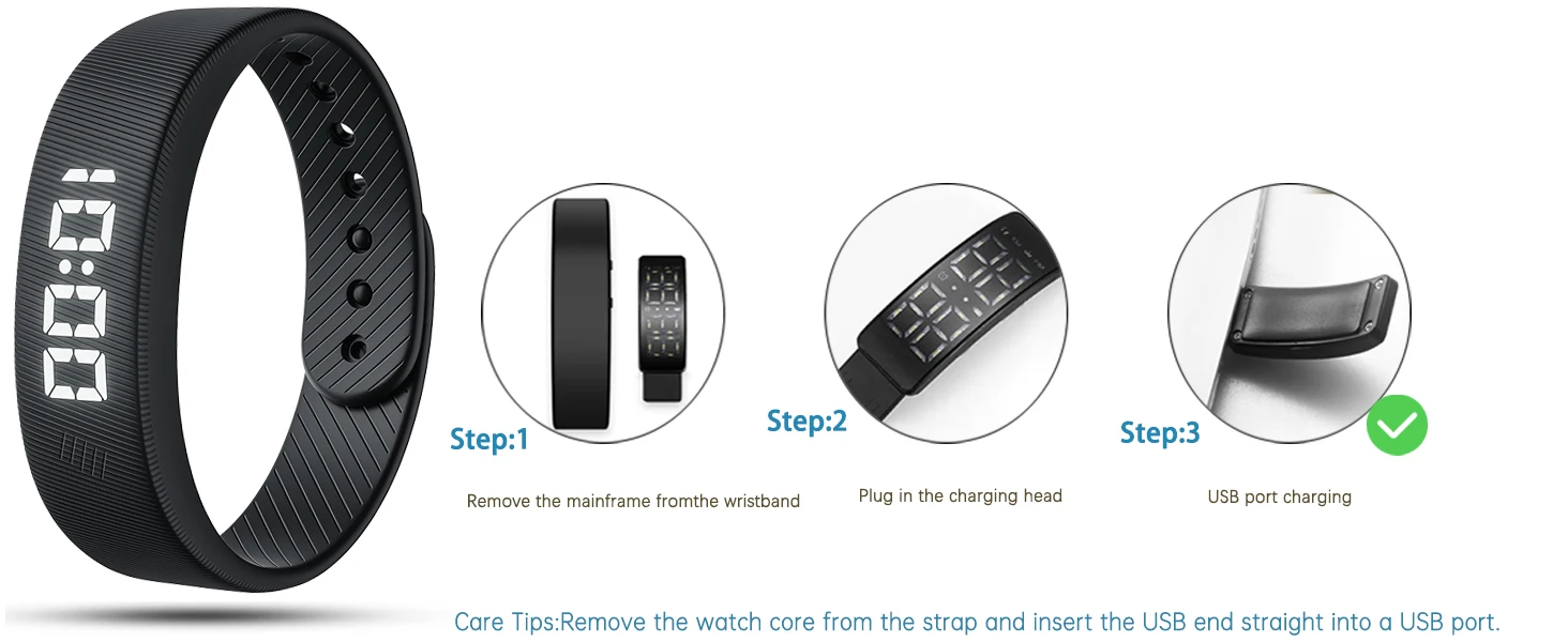 Reloj Inteligente Deportivo para Exteriores con Alarma de Vibraci&oacute;n, Contador de Pasos, Pod&oacute;metro de 24 Horas, Pulsera Recargable