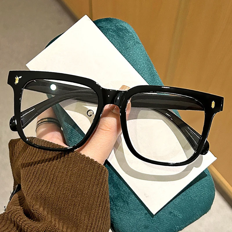 Nuevas Gafas Transparentes Cuadradas para Estudiantes con Miop&iacute;a, Unisex, Ligeras, para Rostro Redondo, con Protecci&oacute;n Anti Luz Azul