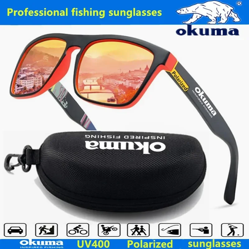 Okuma-gafas de sol polarizadas UV400 para hombre y mujer, lentes de sol al aire libre para caza, pesca, conducci&oacute;n de bicicletas, caja opcional
