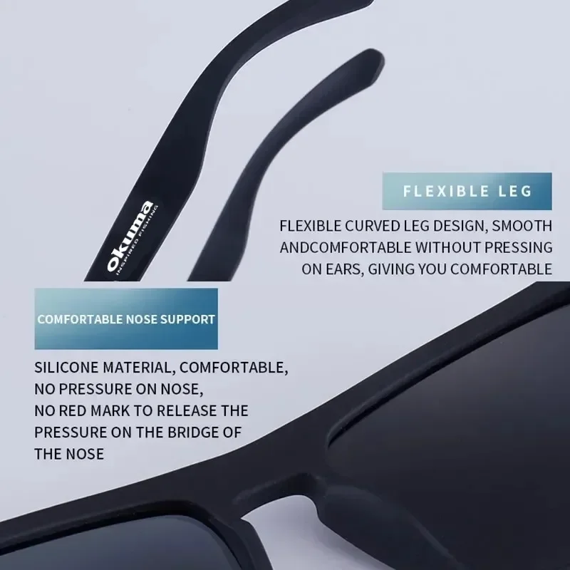 Okuma-gafas de sol polarizadas UV400 para hombre y mujer, lentes de sol al aire libre para caza, pesca, conducci&oacute;n de bicicletas, caja opcional