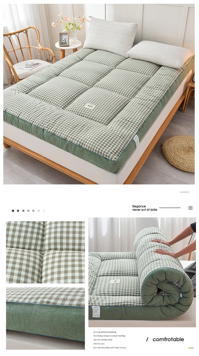 Colchoneta para dormir port&aacute;til, ligera y plegable, Tatami, colch&oacute;n fut&oacute;n japon&eacute;s, tela suave, f&aacute;cil almacenamiento y colch&oacute;n de viaje