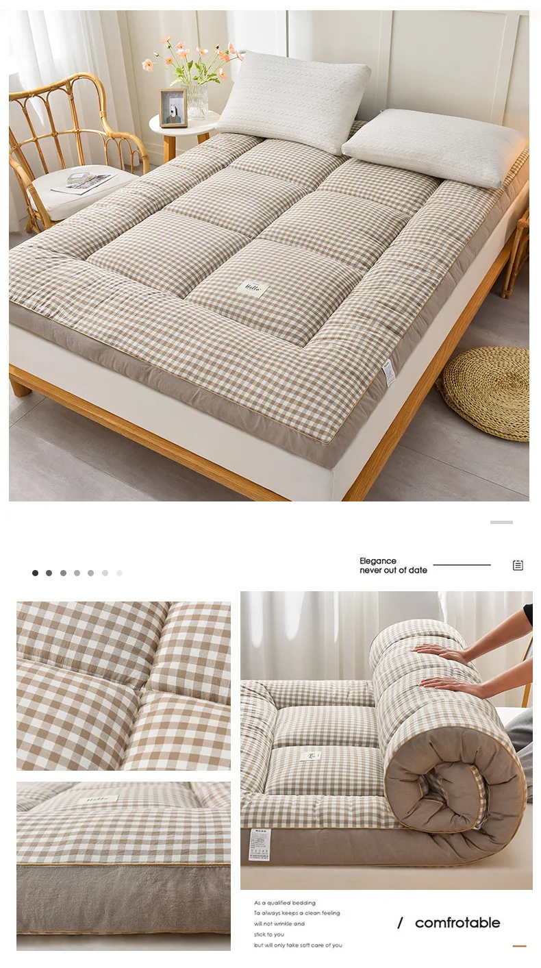 Colchoneta para dormir port&aacute;til, ligera y plegable, Tatami, colch&oacute;n fut&oacute;n japon&eacute;s, tela suave, f&aacute;cil almacenamiento y colch&oacute;n de viaje