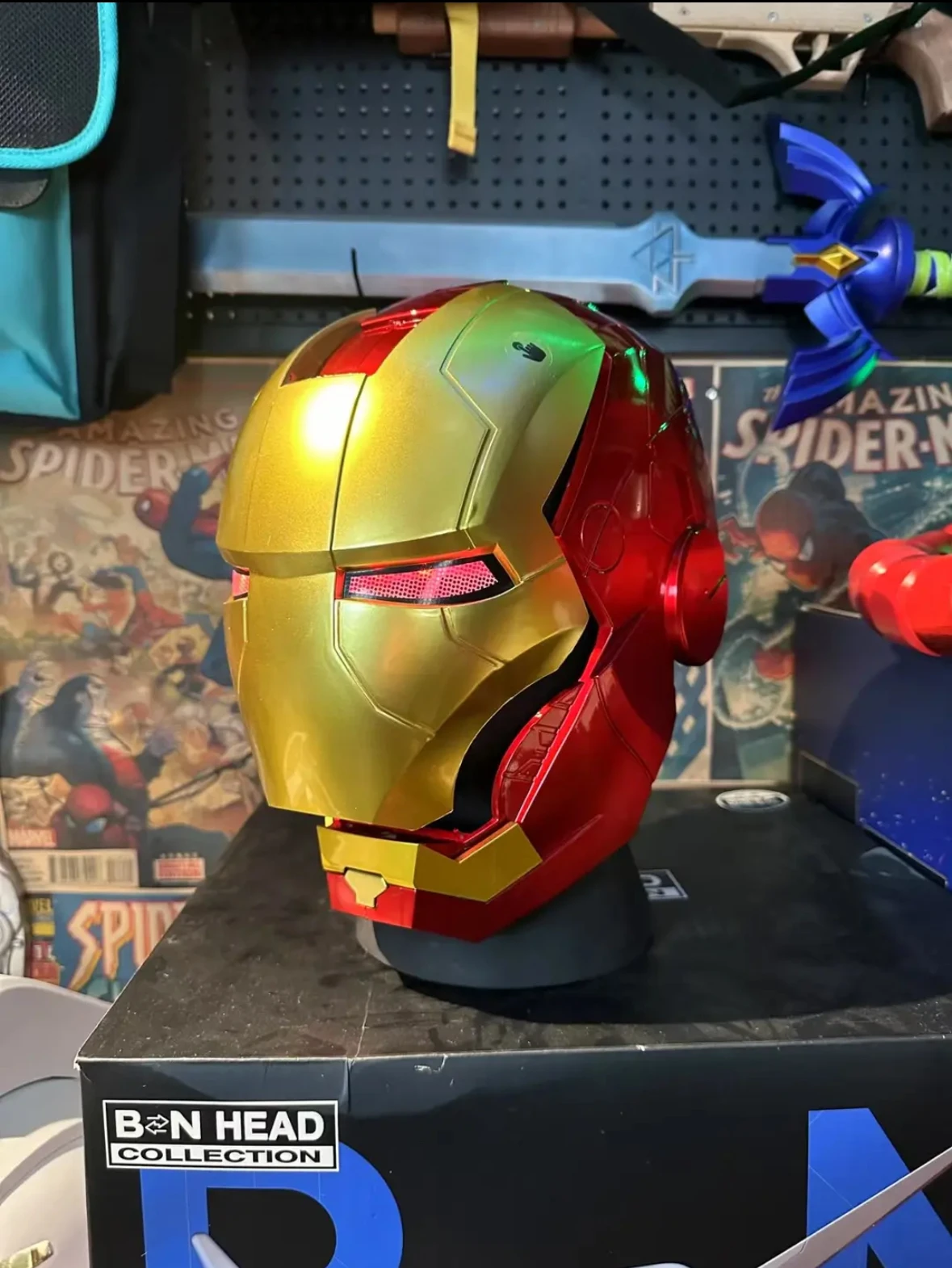 M&aacute;scara de Iron Man 1:1, Casco de Anime, El&eacute;ctrico, con Apertura y Cierre Autom&aacute;tico, Modelo para Adultos, Juguete, Regalo de Cumplea&ntilde;os
