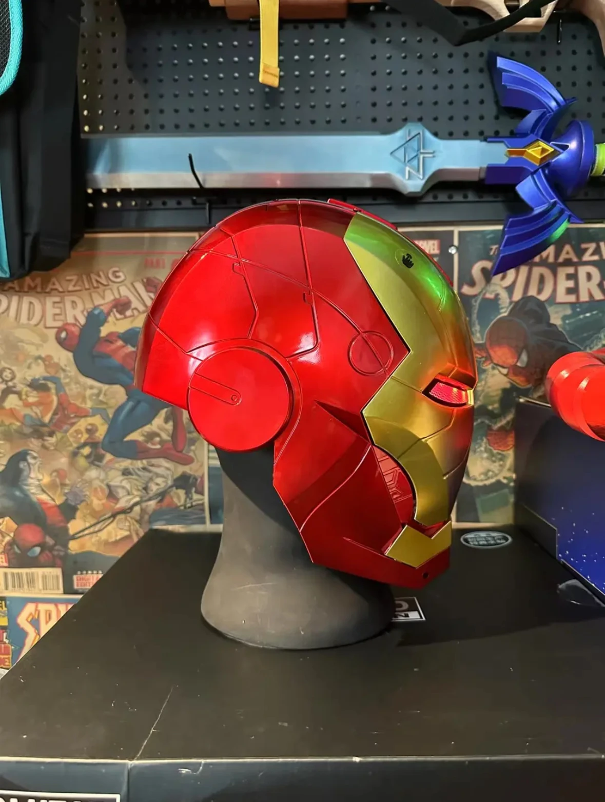 M&aacute;scara de Iron Man 1:1, Casco de Anime, El&eacute;ctrico, con Apertura y Cierre Autom&aacute;tico, Modelo para Adultos, Juguete, Regalo de Cumplea&ntilde;os