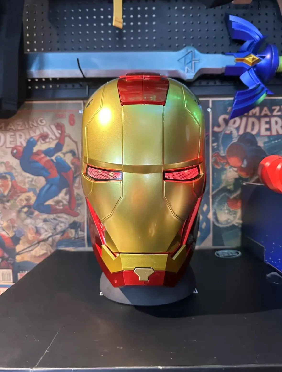 M&aacute;scara de Iron Man 1:1, Casco de Anime, El&eacute;ctrico, con Apertura y Cierre Autom&aacute;tico, Modelo para Adultos, Juguete, Regalo de Cumplea&ntilde;os