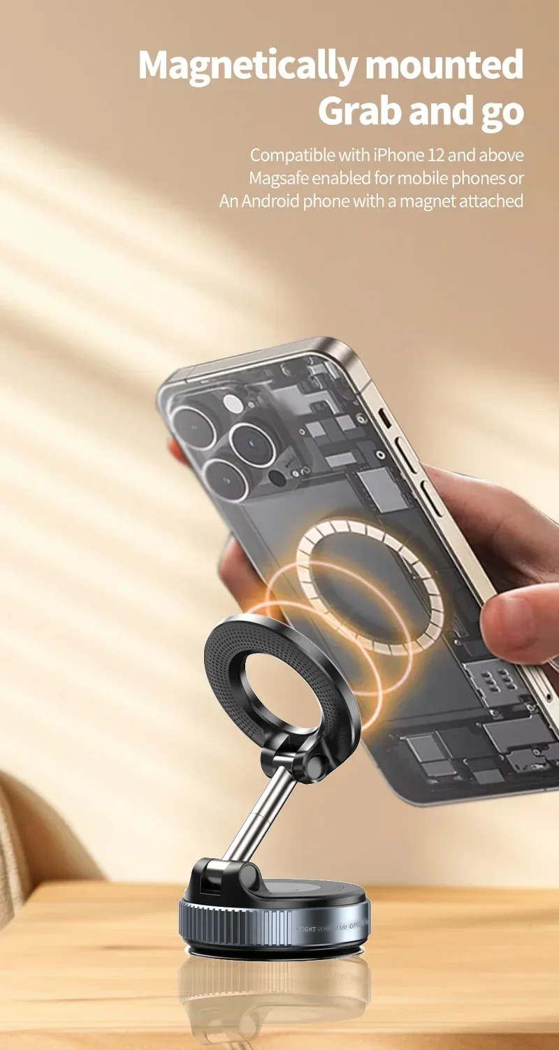 Nuevo Soporte Magnético para Teléfono, Diseño Plegable 360 ° Soporte Ajustable para Celular con Ventosa para Transmisión en Vivo 2026 Nuevo Soporte Magnético para Teléfono, Diseño Plegable 360 ° Soporte Ajustable para Celular con Ventosa para Transmisión en Vivo 2026