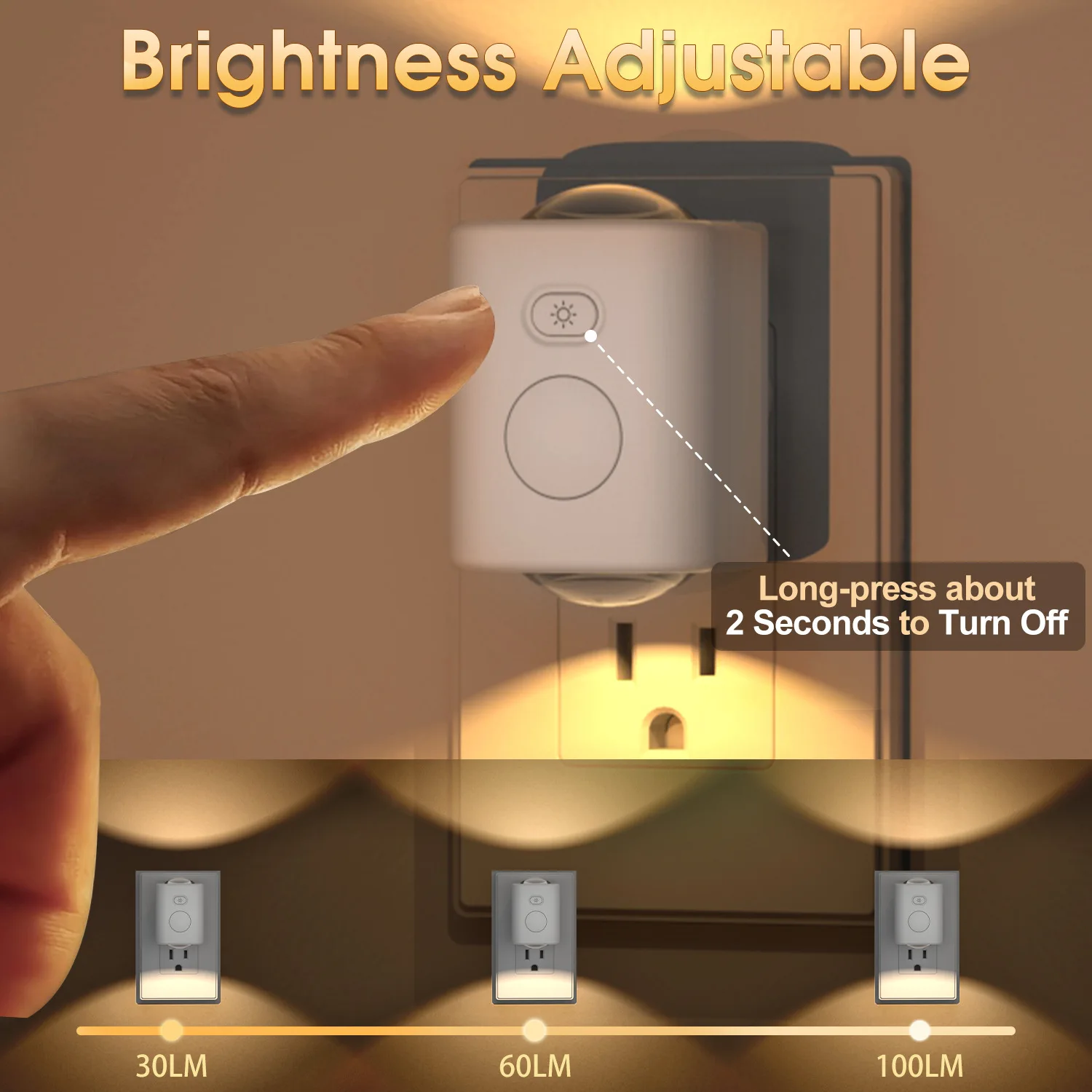 Luz Nocturna LED RGB con Sensor de Movimiento, 7 Colores, Enchufe Europeo, Sensor Infrarrojo Inteligente, L&aacute;mpara de Pared para Dormitorio, Escaleras, Pasillos, L&aacute;mpara Nocturna Enchufable