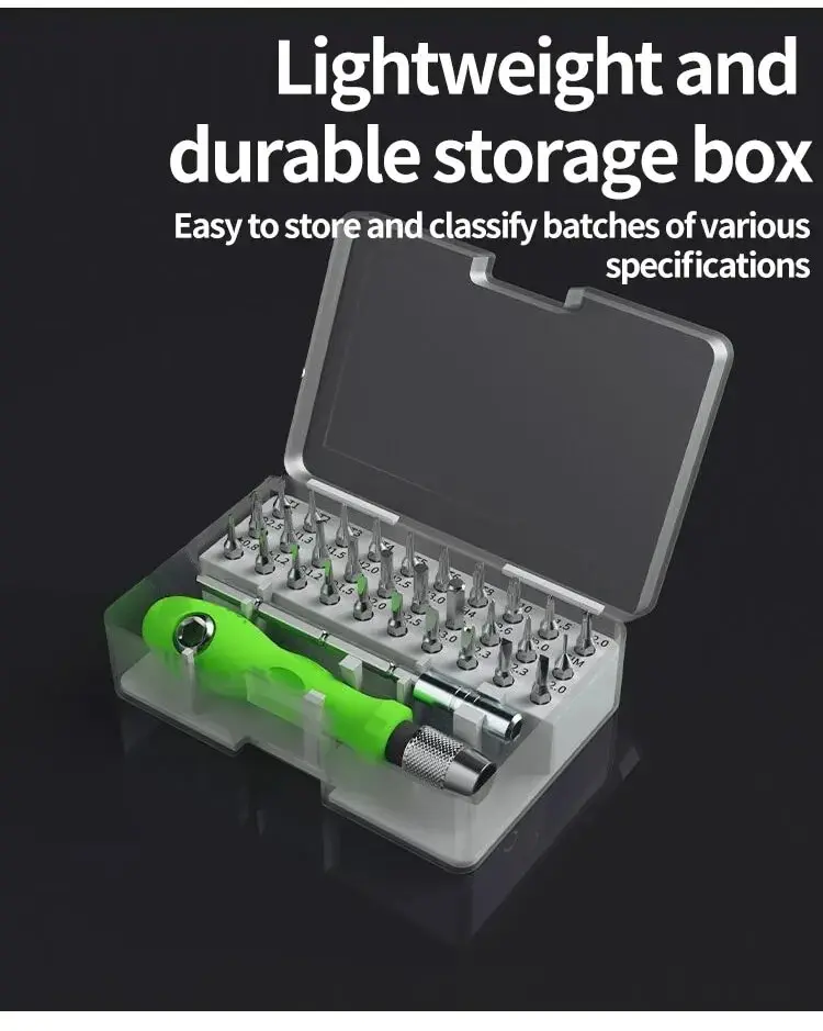 Mini juego de destornilladores de precisión 32 en 1, brocas Phillips magnéticas, Kit de herramientas de reparación manual multifuncional para teléfono, reloj, gafas, PC Mini juego de destornilladores de precisión 32 en 1, brocas Phillips magnéticas, Kit de herramientas de reparación manual multifuncional para teléfono, reloj, gafas, PC