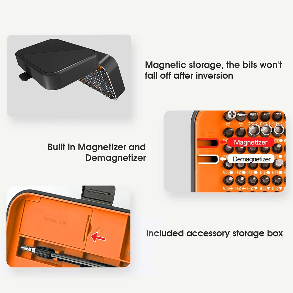 Juego de destornilladores 25/115/135/140 en 1, Kit de puntas de tornillo Phillips Torx magn&eacute;tico con llave removedora el&eacute;ctrica, herramientas de reparaci&oacute;n de tel&eacute;fono y PC