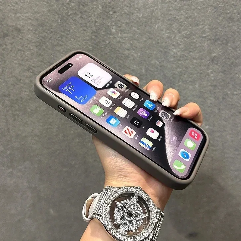 Funda de tel&eacute;fono magn&eacute;tica de lujo a prueba de golpes para iPhone 16, 15, 14, 13, 12, 11, 17 Pro Max, Funda protectora de lente de cristal con soporte Magsafe
