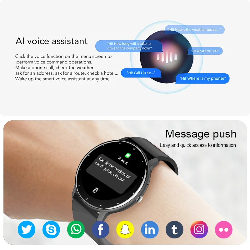 Reloj inteligente LIGE para hombres y mujeres con pantalla completamente táctil, llamadas por Bluetooth, reloj inteligente resistente al agua, relojes deportivos con seguimiento de actividad física pa Reloj inteligente LIGE para hombres y mujeres con pantalla completamente táctil, llamadas por Bluetooth, reloj inteligente resistente al agua, relojes deportivos con seguimiento de actividad física pa