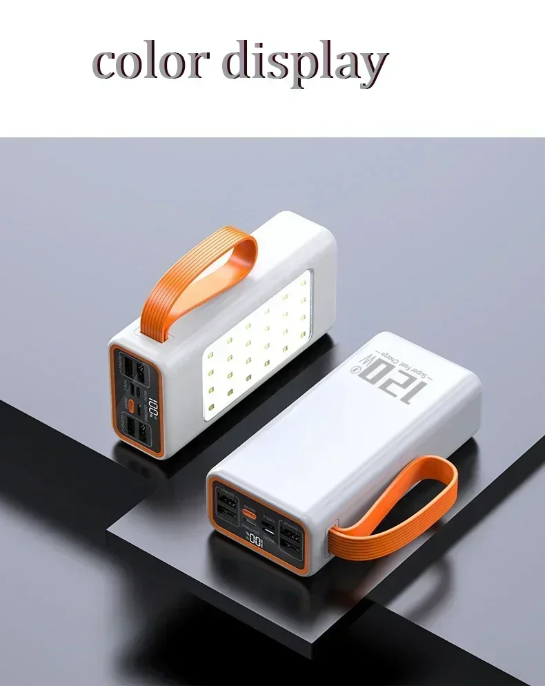 Banco de energ&iacute;a de gran capacidad de 50000mAh, bater&iacute;a externa port&aacute;til USB C de 30000mAh con carga r&aacute;pida de 120W para iPhone, Xiaomi, Samsung