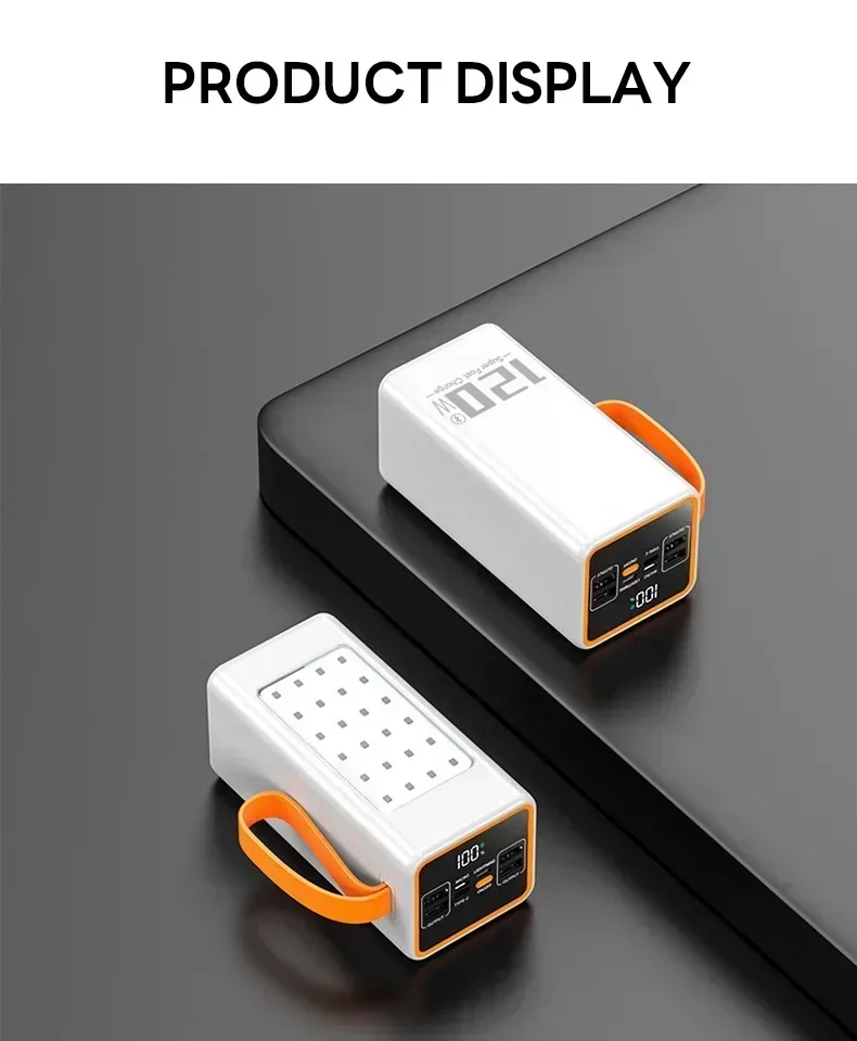 Banco de energ&iacute;a de gran capacidad de 50000mAh, bater&iacute;a externa port&aacute;til USB C de 30000mAh con carga r&aacute;pida de 120W para iPhone, Xiaomi, Samsung