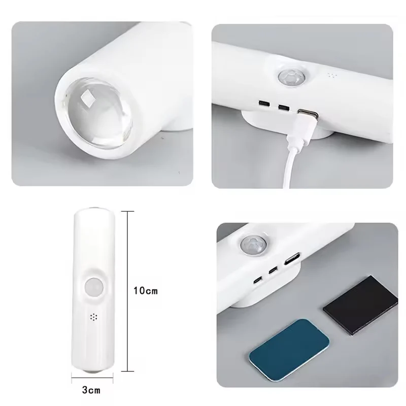 Luz nocturna inteligente con gradiente RGB, l&aacute;mpara de pared recargable con Sensor de movimiento magn&eacute;tico para dormitorio, ba&ntilde;o, armario, jard&iacute;n, decoraci&oacute;n del hogar