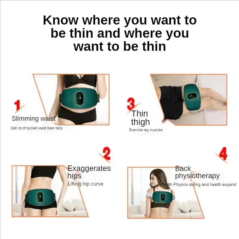 Máquina recargable para adelgazar el cuerpo, cinturón masajeador de cintura, instrumento para perder peso y moldear el cuerpo, alivio del estreñimiento Máquina recargable para adelgazar el cuerpo, cinturón masajeador de cintura, instrumento para perder peso y moldear el cuerpo, alivio del estreñimiento