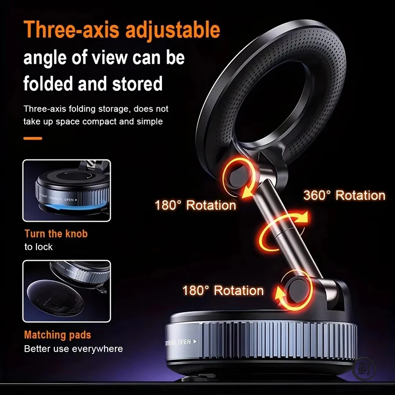 Soporte Magnético para Teléfono de Coche, con Succión al Vacío, Inteligente, Rotación 360°, 1 Unidad ° Soporte Magnético Giratorio con Ventosa de Adsorción al Vacío Soporte Magnético para Teléfono de Coche, con Succión al Vacío, Inteligente, Rotación 360°, 1 Unidad ° Soporte Magnético Giratorio con Ventosa de Adsorción al Vacío
