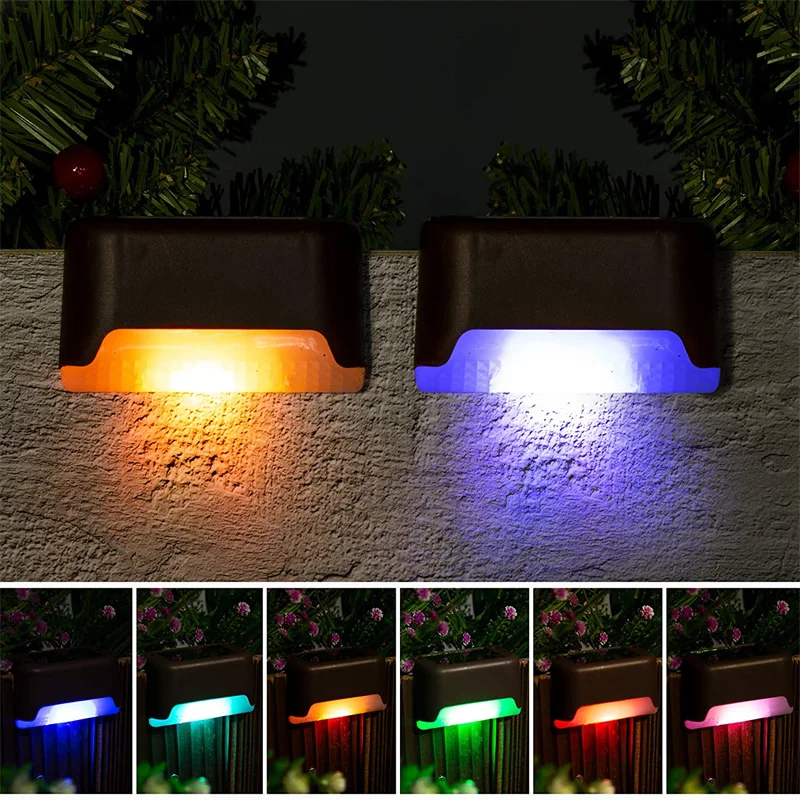 Paquete de 2/4/8/16 luces solares para cubierta, luces LED impermeables para exteriores con energ&iacute;a Solar, luces de paso para cubiertas, escaleras, Patio, decoraci&oacute;n de jard&iacute;n