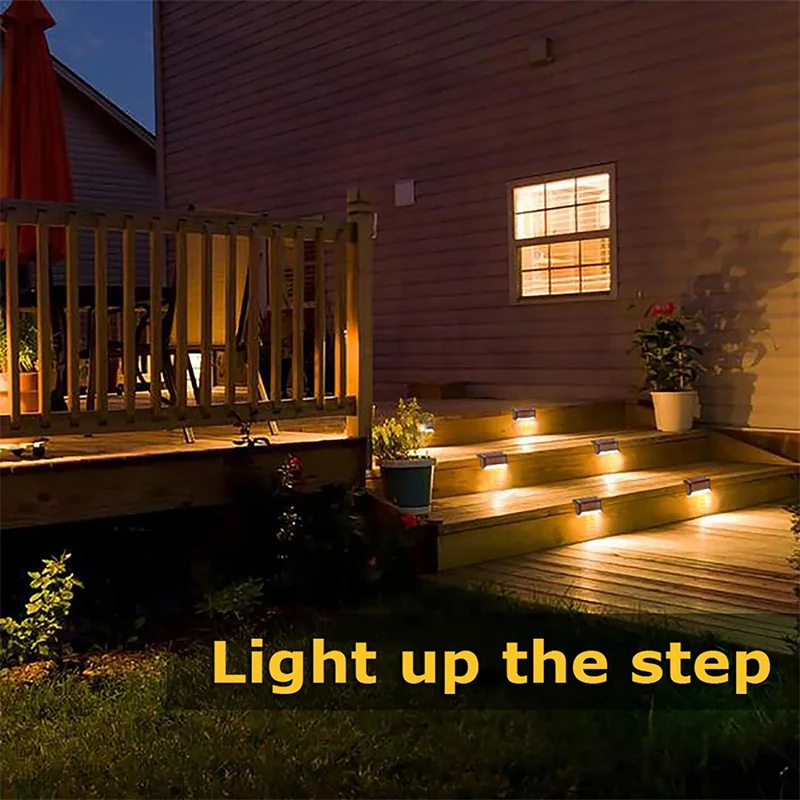 Paquete de 2/4/8/16 luces solares para cubierta, luces LED impermeables para exteriores con energ&iacute;a Solar, luces de paso para cubiertas, escaleras, Patio, decoraci&oacute;n de jard&iacute;n