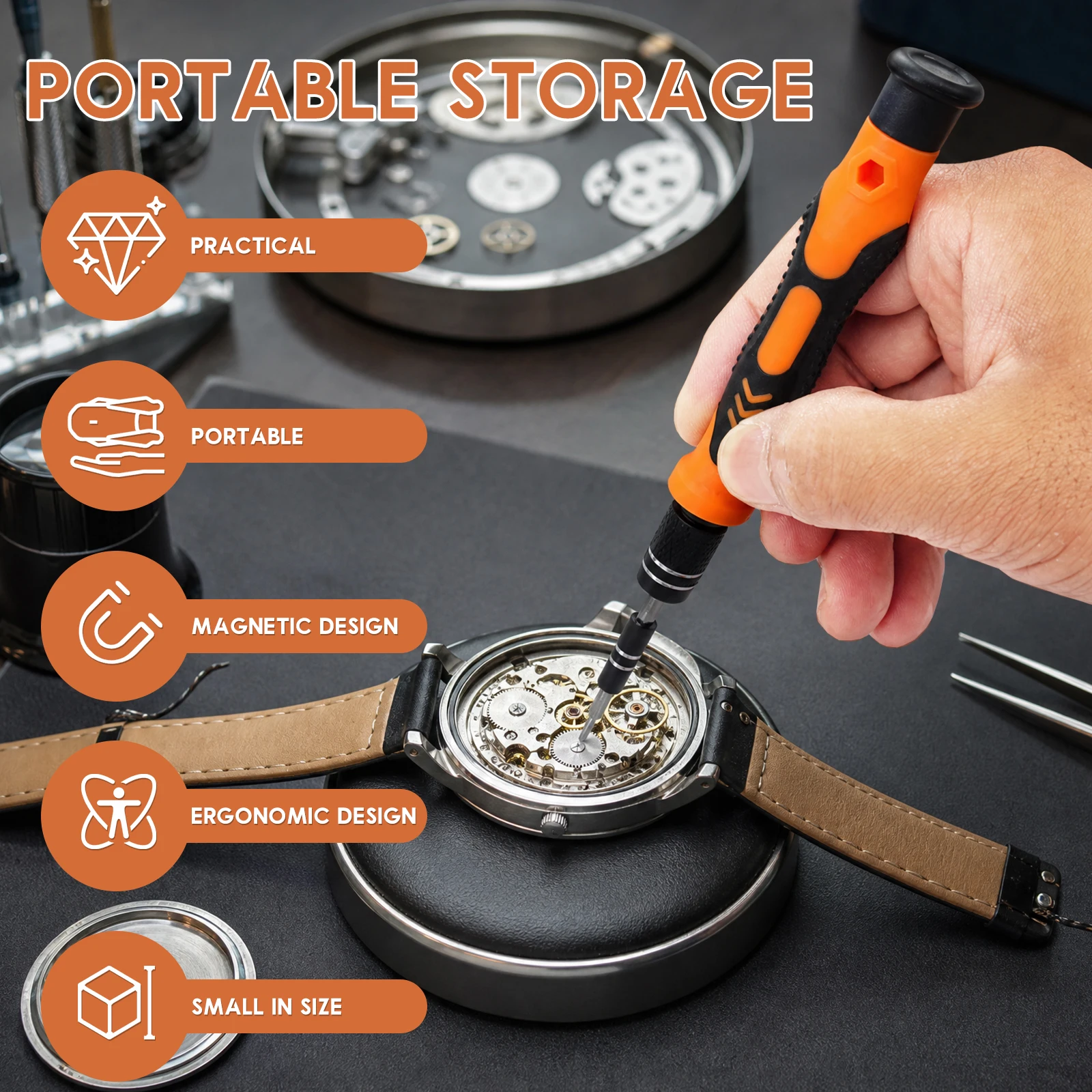 Juego de destornilladores de precisi&oacute;n 115 en 1, kit de puntas magn&eacute;ticas con eje flexible, herramientas profesionales para reparaci&oacute;n de electr&oacute;nica, port&aacute;tiles y tel&eacute;fonos celulares