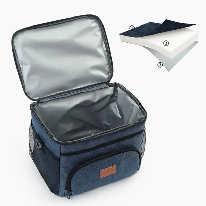 Mochila T&eacute;rmica para Almuerzo de Gran Capacidad, a Prueba de Fugas, Bolsa Aislante para Picnic, Bolsa de Hombro para Almacenamiento al Aire Libre