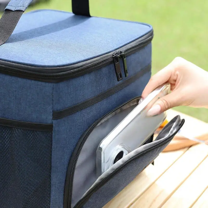 Mochila T&eacute;rmica para Almuerzo de Gran Capacidad, a Prueba de Fugas, Bolsa Aislante para Picnic, Bolsa de Hombro para Almacenamiento al Aire Libre