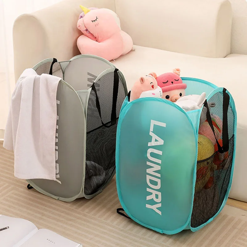 Cesto para la colada plegable Extra grande, organizador de almacenamiento grueso resistente al desgaste para ba&ntilde;o, dormitorio, armario, port&aacute;til