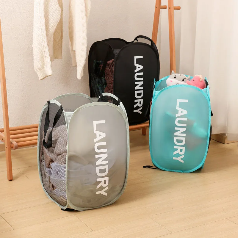 Cesto para la colada plegable Extra grande, organizador de almacenamiento grueso resistente al desgaste para ba&ntilde;o, dormitorio, armario, port&aacute;til