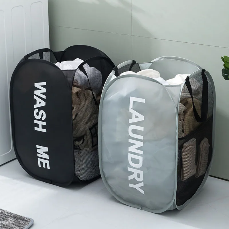 Cesto para la colada plegable Extra grande, organizador de almacenamiento grueso resistente al desgaste para ba&ntilde;o, dormitorio, armario, port&aacute;til