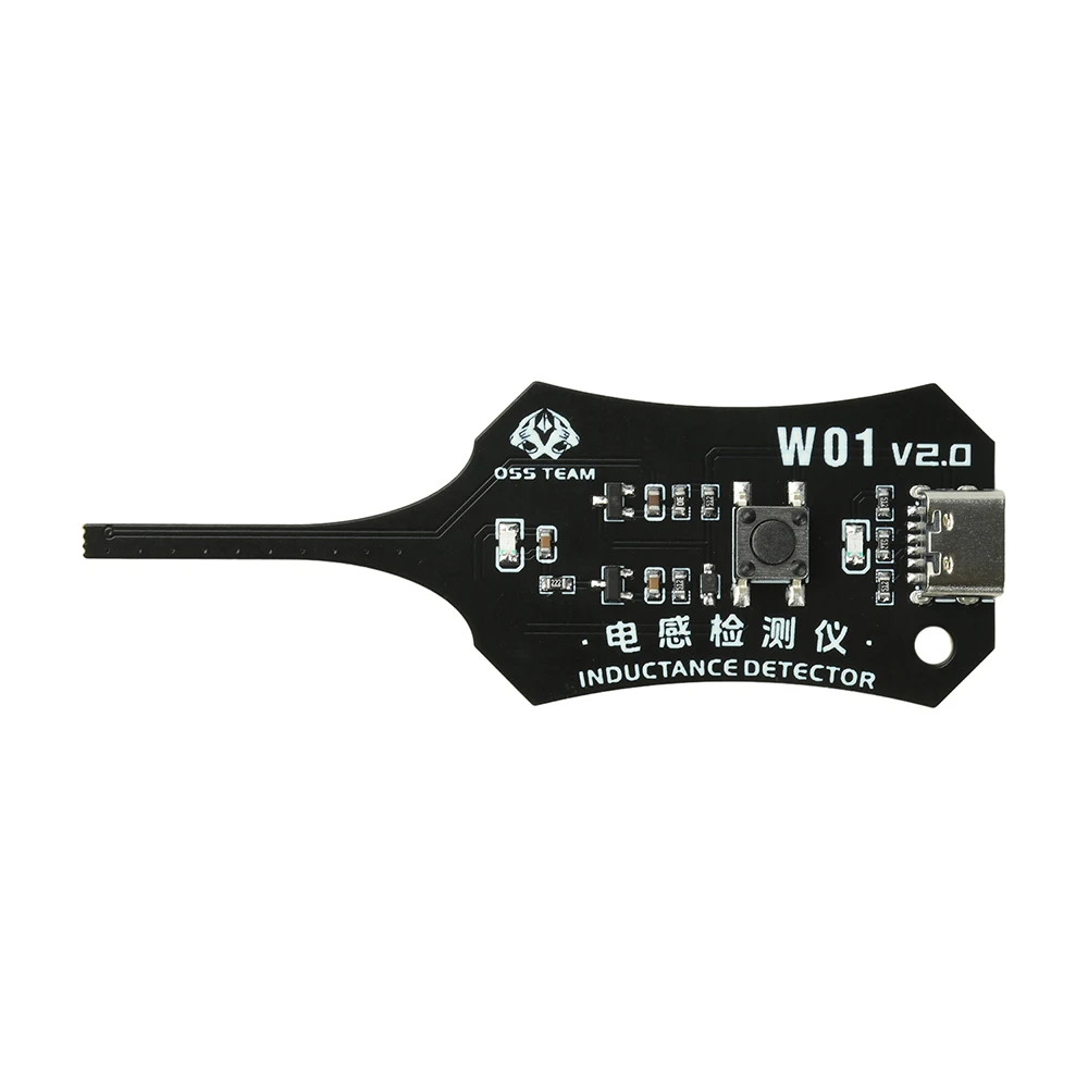 Detector de Inductancia Port&aacute;til W01 con Detecci&oacute;n R&aacute;pida de Fallas Tipo-C para Bobinas de Placa Base y Reparaci&oacute;n de Componentes Electr&oacute;nicos