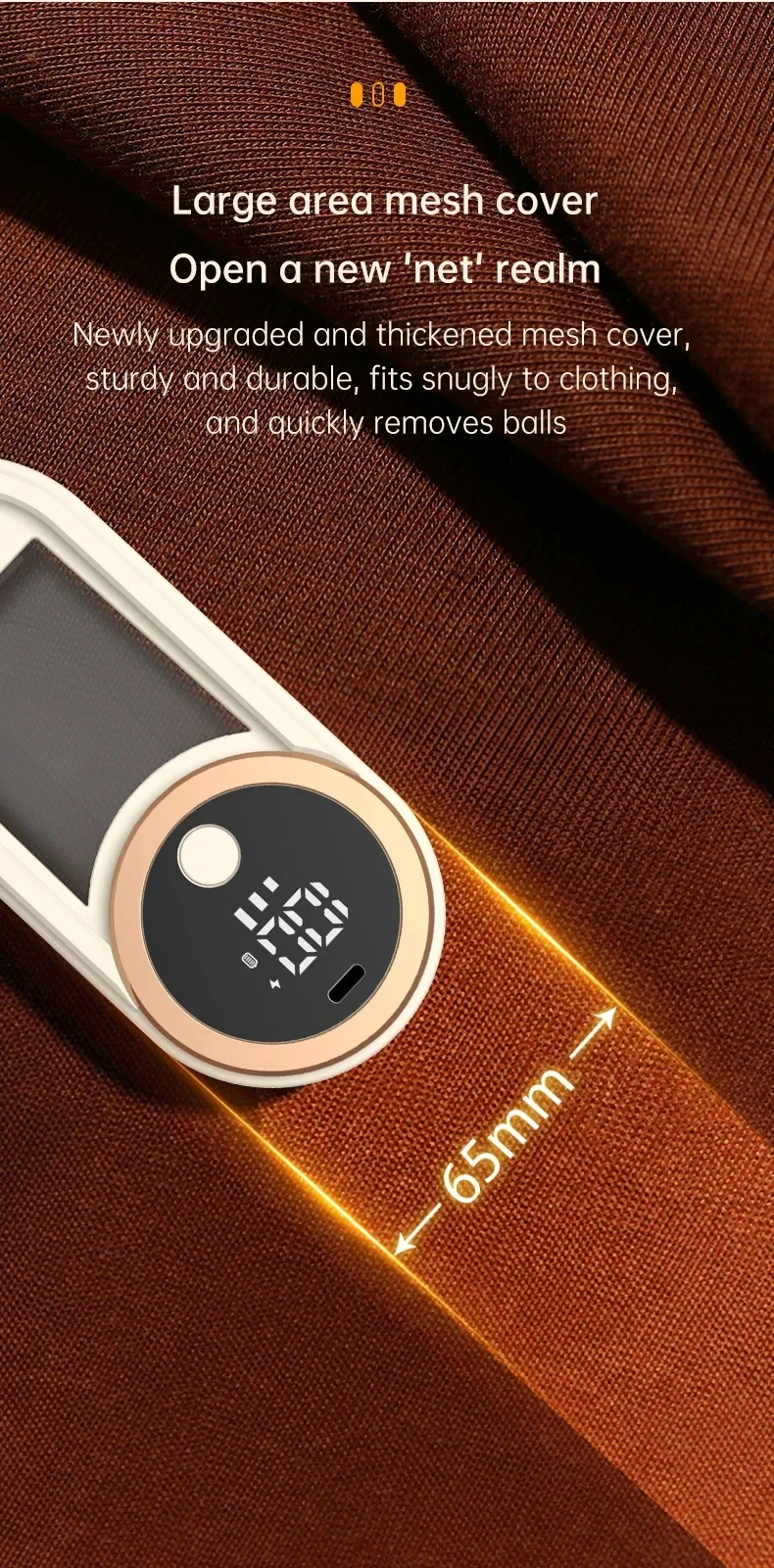 Eliminador de pelusas para ropa, eliminador de pellets de pelusa el&eacute;ctrico port&aacute;til, pantalla LED recargable para ropa, afeitadora de tela, eliminador de pelusas