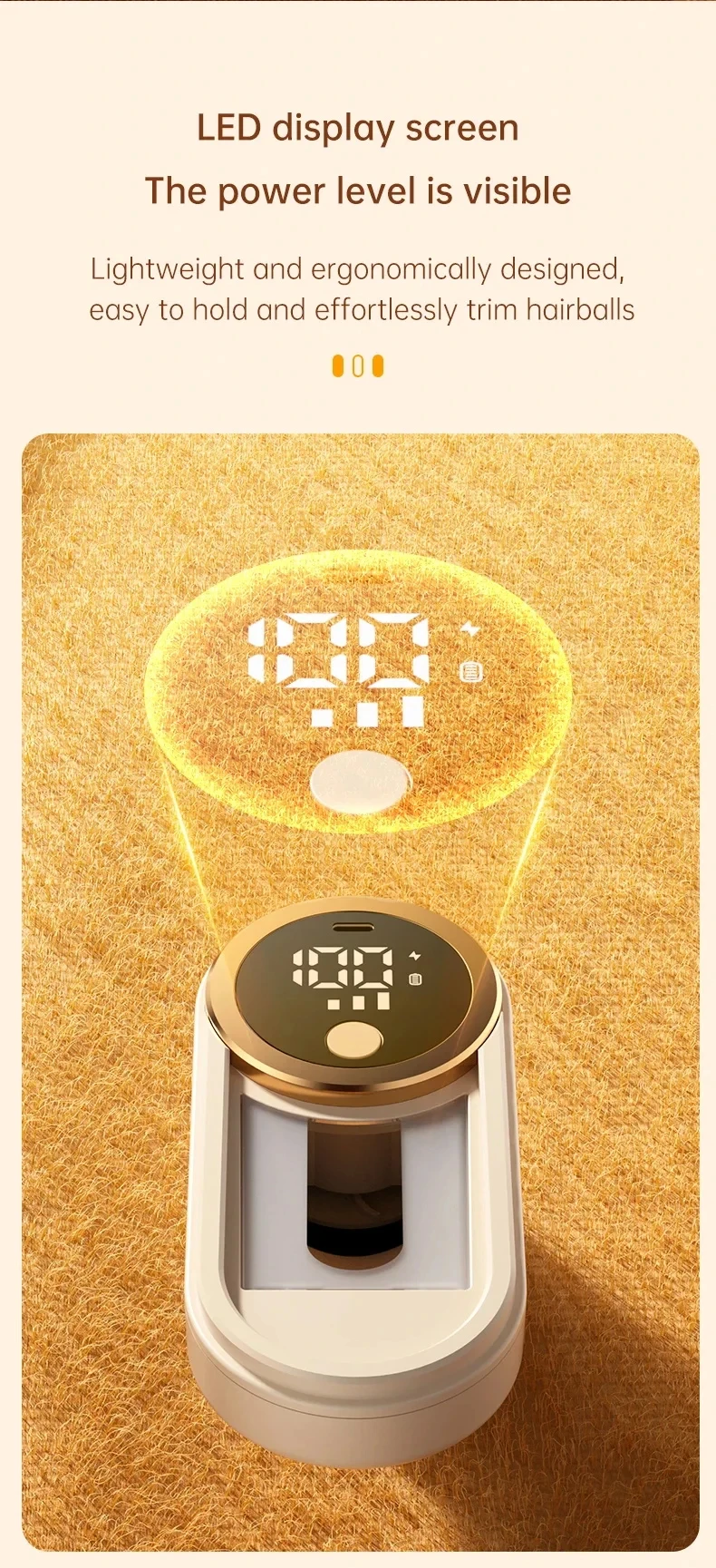 Eliminador de pelusas para ropa, eliminador de pellets de pelusa el&eacute;ctrico port&aacute;til, pantalla LED recargable para ropa, afeitadora de tela, eliminador de pelusas