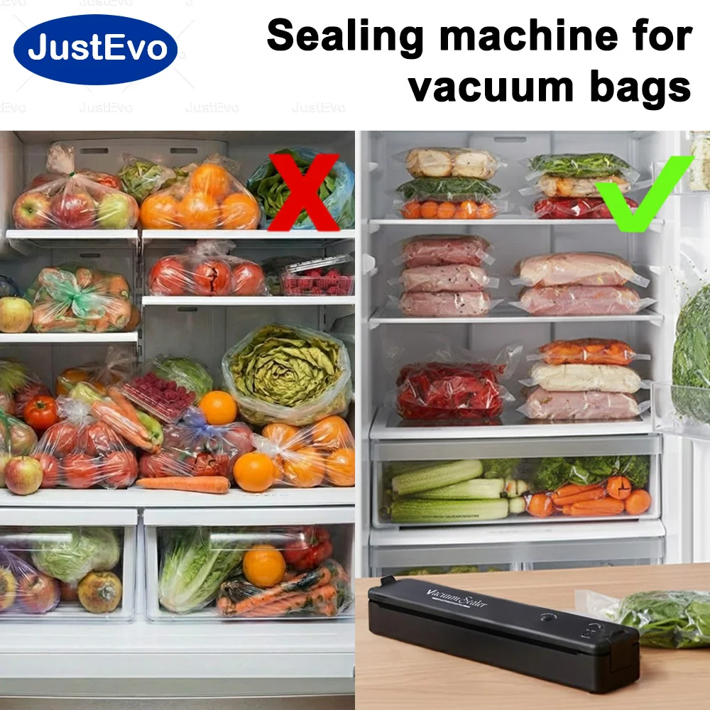 Máquina Selladora de Alimentos al Vacío JustEvo, Portátil y Automática, Incluye 10 Bolsas, Enchufe Estadounidense, Mini Electrodoméstico de Cocina para Sellado Rápido en Segundos Máquina Selladora de Alimentos al Vacío JustEvo, Portátil y Automática, Incluye 10 Bolsas, Enchufe Estadounidense, Mini Electrodoméstico de Cocina para Sellado Rápido en Segundos