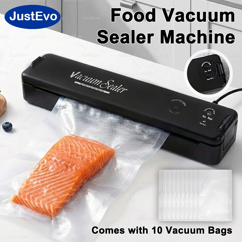 Máquina Selladora de Alimentos al Vacío JustEvo, Portátil y Automática, Incluye 10 Bolsas, Enchufe Estadounidense, Mini Electrodoméstico de Cocina para Sellado Rápido en Segundos Máquina Selladora de Alimentos al Vacío JustEvo, Portátil y Automática, Incluye 10 Bolsas, Enchufe Estadounidense, Mini Electrodoméstico de Cocina para Sellado Rápido en Segundos